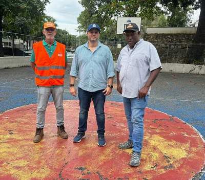 INEFI, la Alcaldía y Obras Públicas intervienen emblemática cancha del DN